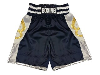 Personalized Boxing Shorts , Boxing Pants : KNBSH-029-Navy